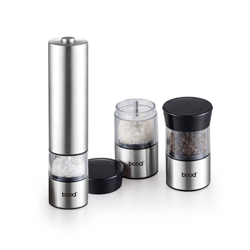 3 In 1 Electric Adjustable Salt Pepper Spice Mill Grinder Set