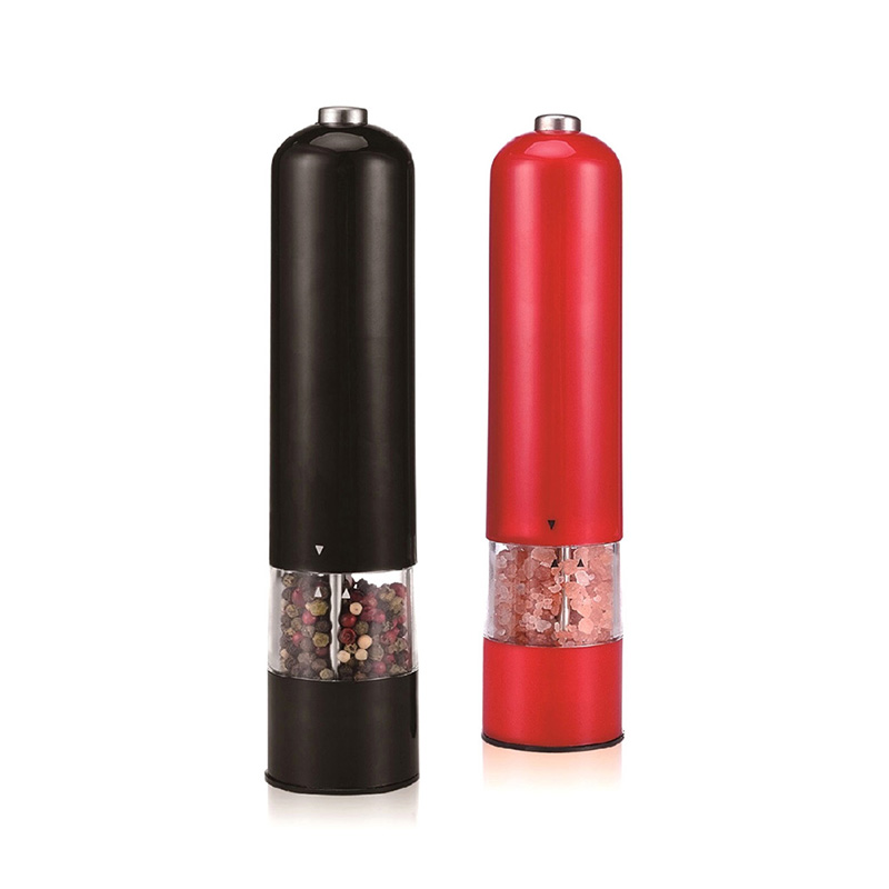 Portable Electric Plastic Salt Pepper Mill with Light