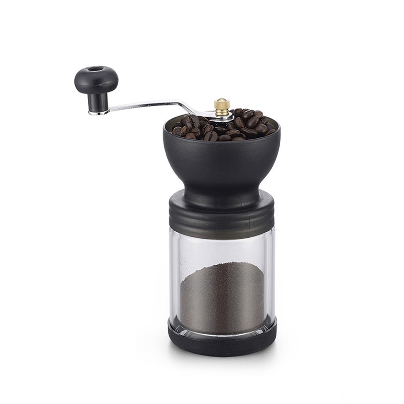 Classical Hand Crank Manual Coffee Grinder With Glass Bottle